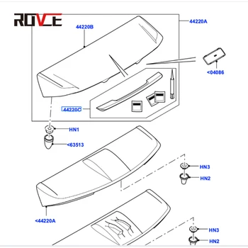 ROVCE ABS Plastikust Tagumine Katuse Spoiler Pagasiruumi Boot Huule saba Tiiva Land Rover Range Rover Evoue 2012-2018 L538
