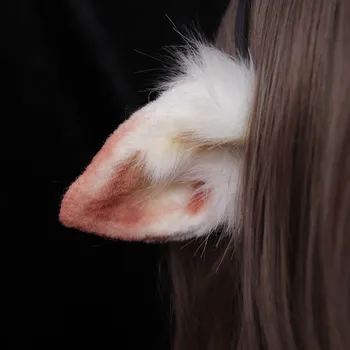 Uus Originaal Valge Must Lammas Kõrvad Hairhoop Peakatet Jaoks Cosplay Kostüüm Custom Made