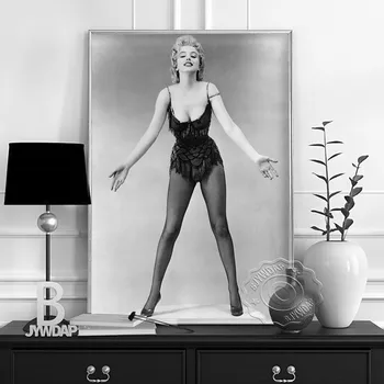 Marilyn Monroe Seina Pildid elutuba Filmi Plakatid ja Pildid Seina Art Lõuend Maali Home Decor Must-Valge Joonis