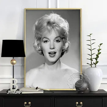 Marilyn Monroe Seina Pildid elutuba Filmi Plakatid ja Pildid Seina Art Lõuend Maali Home Decor Must-Valge Joonis