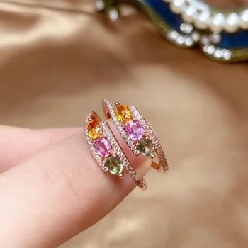 Trendikas Crystal Kaasamine Õõnes Rõngad Naiste Tsirkoon Kuupmeetri Rainbow Värvi sõrmustes Naine Pulmakleidid ehted Avamine
