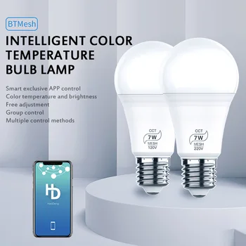 Bluetooth-7W RGBW Led Pirn BT Silma Net Group Smart Led Valguse Värv muutub Juhitava Poolt IOS Android APP Google ' i Kodu Amazon Alexa