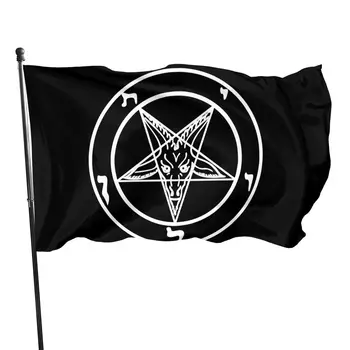 90x150cm Satan Pentagram Flag for Decoration banner