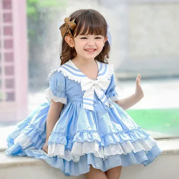 Baby Tüdrukud, Hispaania Riideid Lastele Lolita Princess Palli Kleit Tüdruk Sünnipäeva Ristimine Peokleidid Imiku Vintage Vestidos