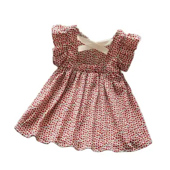 Laste riided tüdrukud dress summer baby uus laste printsess kleit emane beebi seelik P4190