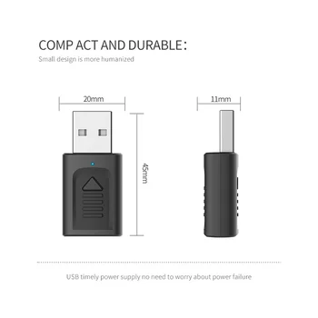 USB-5.0 Bluetooth Adapter ja 3,5 mm AUX-BT Audio Vastuvõtja, Saatja Wireless Dongle For Car TV Kõlar 4 in 1 Bluetooth-Adapteriga