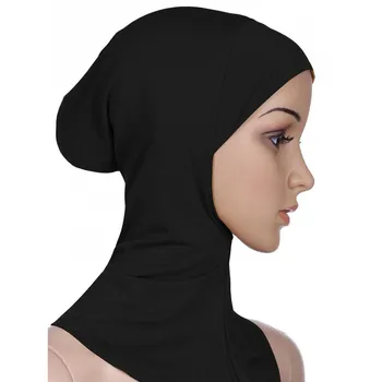 1TK Underscarf Hot müük Pehme Moslemi Täielikult Katta Sisemine Naiste Hijab kapoti ühise Põllumajanduspoliitika Headscarf Islami Underscarf Kaela Peas Müts Müts