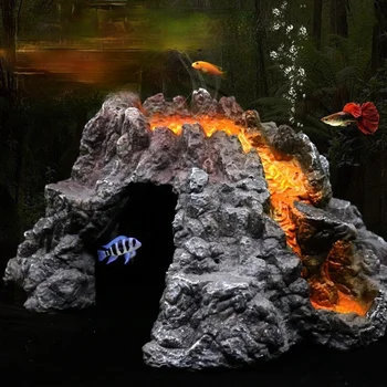 Akvaariumi dekoratsioon haljastus gaseeritud teenetemärgi mull kivi simulatsiooni coral sea anemone shell vulkaan simulatsiooni reef