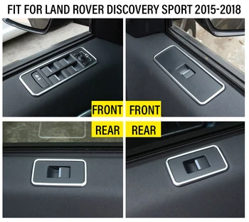 JEAZEA 4x Silver Ukse aknatõstuki Lüliti Paneeli Raami Kaas Sisekujundus Katab Kleebise Decor Sobib Land Rover Discovery 5 Range Rover Sport