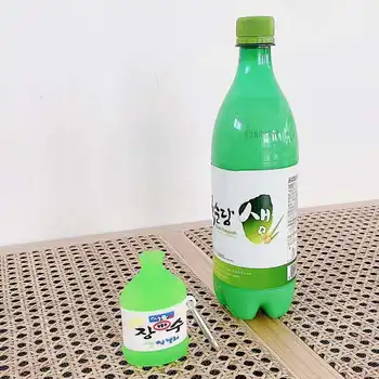 Korea pikaealisuse Keli riisi veini Airpods pro traadita Bluetooth-peakomplekti komplekt 3 2 armas 3D pudel silikoon peakomplekt sätestatud juhul airpods