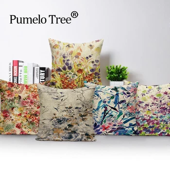 Värviline Lilled padjakatted Prindi Muster Padi Hõlmab Dekoratiivse Home Decor Kaasaegne padjapüürid 45x45 Diivan Padi
