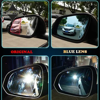 1 Paari Auto külgvaade Peegel Objektiiv Cadillac XT4 XT5 16-19 Sinine Klaas HD Suur vaade Koos Kütte-pimeala Hoiatus Telk LED