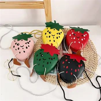 Laste kott armas tüdruk cross-body kott-rahakott puu-modelleerimine kott maasikas, ananass