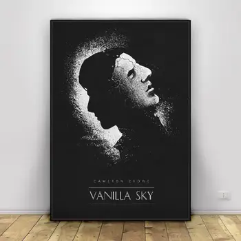 Vanilla Sky Must & Valge, Klassikaline Film, Plakatite Silk SEINA Art Decor Maali raamita