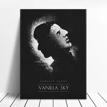 Vanilla Sky Must & Valge, Klassikaline Film, Plakatite Silk SEINA Art Decor Maali raamita
