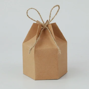 50tk Jõupaber ja Papp-Pakendi Karp Laterna Kuusnurk Candy Box Kasuks Ja Pulmad Kingitused Jõulud sõbrapäeva Pidu Tarvikud