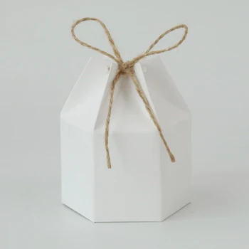 50tk Jõupaber ja Papp-Pakendi Karp Laterna Kuusnurk Candy Box Kasuks Ja Pulmad Kingitused Jõulud sõbrapäeva Pidu Tarvikud