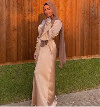 Lähis-Ida, Türgi, tahke värvi topelt põletatud varrukad, pikk kleit, Moslemi kleit naine kleit Abaya