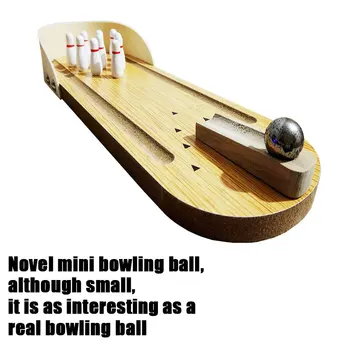 Bowling lauamäng Laste Haridus Puidust Mänguasjad Mini Bowling Ball Imiku Ema-Lapse Interaktiivne Tabletop Bowling Mäng
