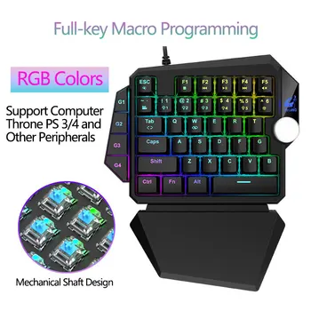 5 pr Ühe Käega 39 Võtmed Mehaaniline Klaviatuur RGB Taustvalgus Arvuti Host Troonile PS Seeria XBOX LÜLITI PUBG Mängu Kasutamiseks