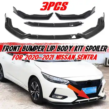 3TK Auto esistange Splitter Huule Difuusor Lõug Body Kit Spoiler Kilpi Huuled Protector Kaas Nissan Jaoks Sentra 2020-2021