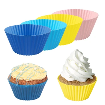 Silikoon Kook Vormida Ümmargused Muffin Cup Küpsetamine Hallitusseened Toiduvalmistamis Bakeware Tegija DIY Kook Dekoreerimiseks Köök Tarvikud Tarvikud