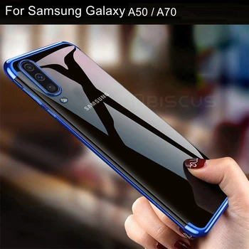 A50 A70 Puhul Katmine Pehme TPU Case For Samsung Galaxy A50 A70 A505F GalaxyA50 A705F GalaxyA70 Selge Silikoon Juhul Hõlmab Telefon