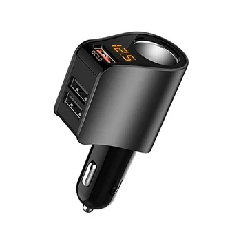 KORSEED QC 3.0 3 USB-port Car Charger Digitaalne Ekraan, sigaretisüütaja GPS Tablett Adapter, autolaadija Telefoni Laadija Samsung