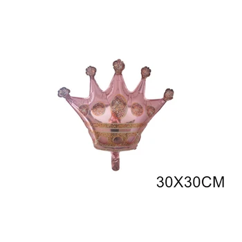 50tk/palju Mini Roosa Kuld Alumiinium Foolium Crown Õhupallid 30X30CM Baby Shower, Pulmi, Sünnipäeva Teenetemärkide Tarvikud