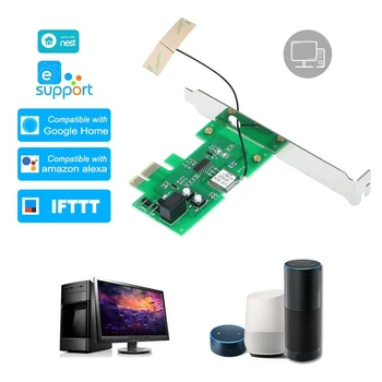 WiFi Smart Relee Moodul Mini PCI-E Lauaarvuti Hääl Kaugjuhtimispult Kaart Sisse - /VÄLJALÜLITAMINE Boot Kaardi Töö Alexa Google ' i Kodu IFTTT