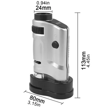 Mini-Mikroskoop, Pihuarvutite Kaasaskantava Mikroskoobiga Koos LED Valgus 20X-40X Suurendus Tasku Mikroskoop, Luup Luup Klaas
