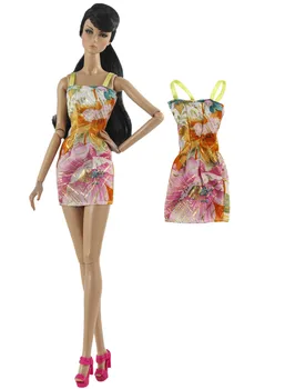1/6 Võluv Lilleline Varrukateta Kleit Nuku Riided Barbie Mannekeeni Riided Beachwear Sundress Vestidos 11.5