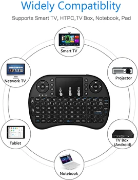 I8 Mini Wireless Klaviatuur 2,4 GHz vene inglise Versiooni Air Hiir Touchpad Sülearvuti Android TV Box PC