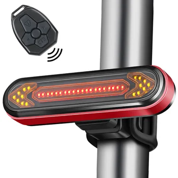 Kaugjuhtimispult Bike Taillight USB Laetav Jalgratta Saba Taga Hele suunatuli Pidurite Hoiatus Wireless LED Jalgrattasõit Laterna