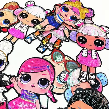 Cartoon plaastrid Naiste Mood LoL SURPIRSE nukk Tüdrukud Armas Mood nukk tikandid plaaster DIY Rõivaste Kaunistamiseks Litrid