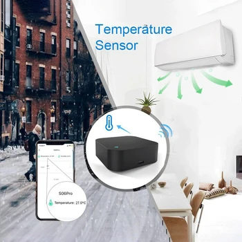 Tuya Smart IR Remote Control Sisseehitatud Temperatuuri Ja Niiskuse Andur, Õhu Konditsioneer, TV, AC Töötab Alexa,Google Kodu