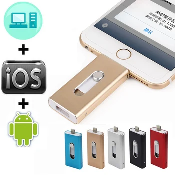 USB-Flash-Drive-USB-Pendrive iPhone Xs Max X 8 7 6 iPad 16/32/64/128 256gb GB Võti Ra Välk Pen drive