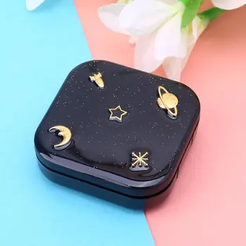 Tähed Kuu Kontaktläätsede Puhul Naistel, Kellel Peegel-Komplekt Omanik Kaasaskantav Kontaktläätsed Box Black