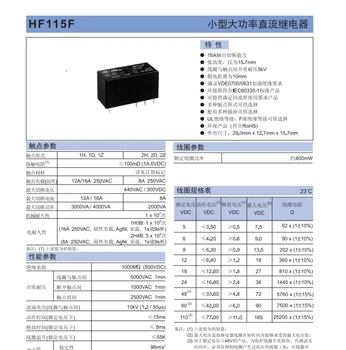 Tasuta kohaletoimetamine JQX-115F-I 012-1H3A 1HS3A HF115F 6 16A 10TK Palun pange tähele, selgelt mudel