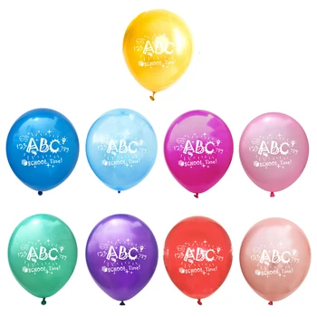 50tk/palju Värvikas Tagasi Kooli Ajal ABC Latex Balloon Õpilane Lapsed Partei Perspektiivis Algab Tseremoonia Kooli Lõpetamist Decor