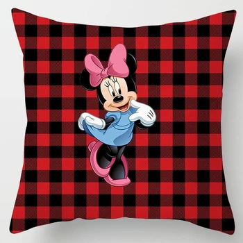 Disney Minnie Mickey Mouse Padjapüür Punane Ruuduline Cartoon padjakate on voodi Diivan Dropshipping 45x45cm