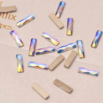 2555 Kosmiline Baguette 100tk 2.5x9mm Diamond Mitte HotFix Crystal AB Glitter Läikiv Kivid Nail Art Rõivaste Jalatsite Kaunistamiseks