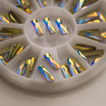 2555 Kosmiline Baguette 100tk 2.5x9mm Diamond Mitte HotFix Crystal AB Glitter Läikiv Kivid Nail Art Rõivaste Jalatsite Kaunistamiseks