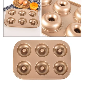 6 Tassi Sõõriku Tegemine Hallituse Donut Bagel Tegija Tin Pan Küpsised DIY Küpsetamine Vahend, 26.5x18.5cm