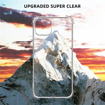 USLION Selge Case For iPhone 12 11 Pro Max XR, XS Tagasi kvaliteetsest TPU Põrutuskindel Full Objektiivi kaitsekaas Läbipaistev Juhul