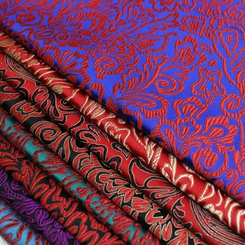 Kudumine brocade jacquard fabric silk Phoenix satiin laste vest ja käsitöö riidest kotike