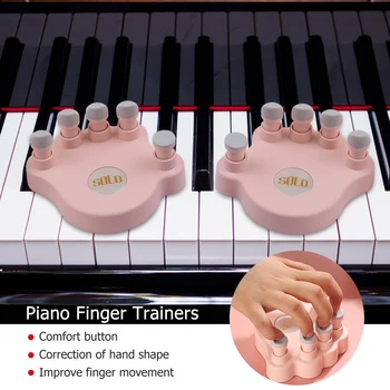 SOLO 1 Paar Klaver Sõrme Koolitajate Sõrmede Tugevus Koolitus Tööriistad Sõrme Korrektorid Pehme Sõrme Padjad Klaver klaviatuuri algaja