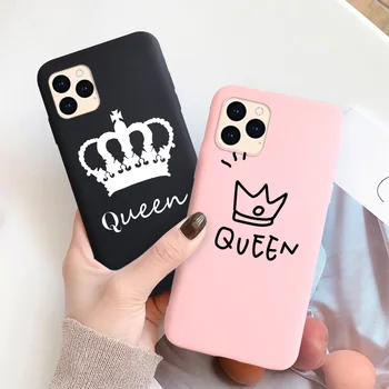 Telefon Case For iPhone 11 12 Pro Max Juhtudel Fundas iPhone 7 8 6 6s Pluss XR X XS SE 2020 5 5s iphone12 Mini Kate Kuningas Kuninganna Kroon
