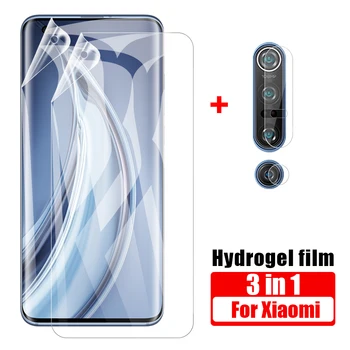 3in1 Kaamera Objektiivi Klaas Xiaomi Mi 10 Lisa 10 9T 9 T Pro Lite SE Hüdrogeeli Film Xiaomi Mi10 Pro Lite Screen Protector Film