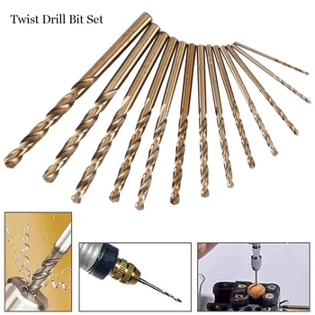 13PCS Twist Drill Bit Set Spiraal Kruvi Meetriline Komposiit Tap Drill Bit Puuduta Twist Drill Bit Set Lõikamine Puurimine, Poleerimine